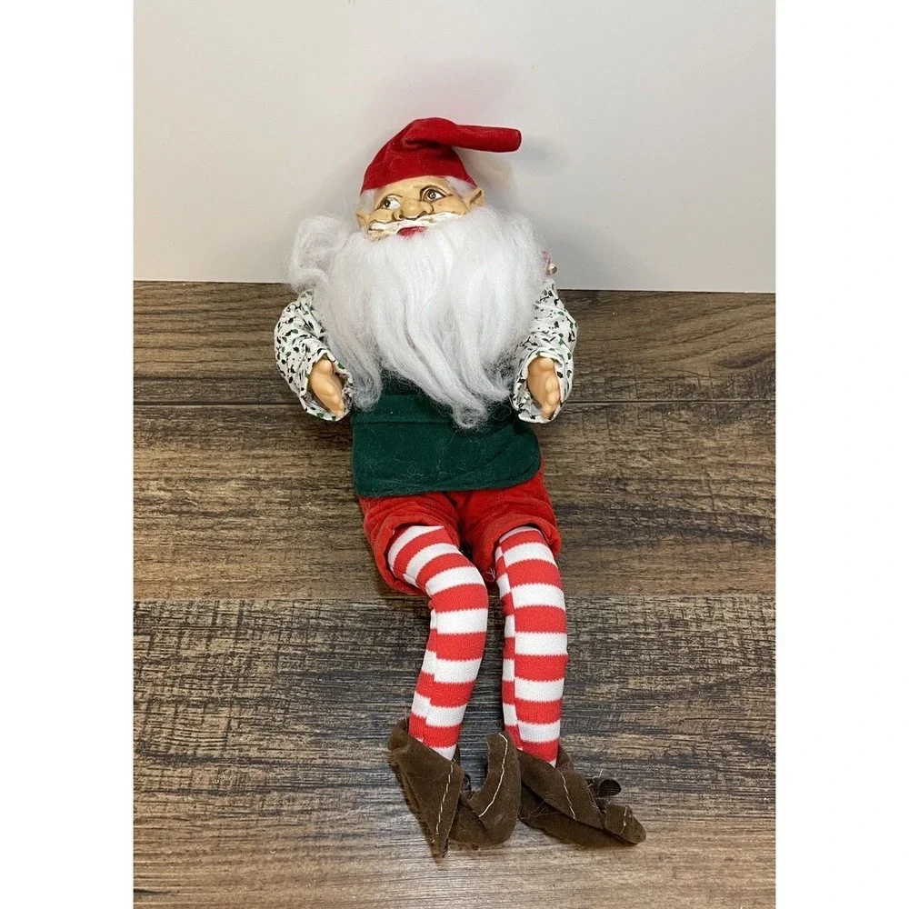 Vintage Elf  W Beard Shelf Sitter Bendable 10